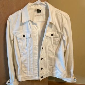 Eddie Bauer white Jean jacket
